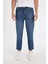 Slim Crop Fit Dar Kalıp Normal Bel Dar Paça Jean Pantolon B8324AX24SM 9