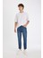 Slim Crop Fit Dar Kalıp Normal Bel Dar Paça Jean Pantolon B8324AX24SM 10