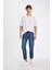 Slim Crop Fit Dar Kalıp Normal Bel Dar Paça Jean Pantolon B8324AX24SM 11