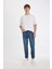 Slim Crop Fit Dar Kalıp Normal Bel Dar Paça Jean Pantolon B8324AX24SM 12