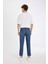 Slim Crop Fit Dar Kalıp Normal Bel Dar Paça Jean Pantolon B8324AX24SM 16