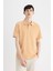 New Regular Fit Basic Düz Kısa Kollu Polo Tişört B4939AX24SP 13
