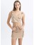 Coool Gabardin Askılı Crop Bluz C4455AX24SP 12