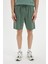 %100 Pamuk Slim Fit Dar Kesim Dar Paça Cepli Basic Düz Şort B8673AX24SM 8