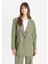 Düğmeli Cepli Basic Düz Paraşüt Kumaş Blazer Ceket 10