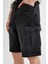 %100 Pamuk Kargo Fit Jean Bermuda Şort C1513AX24SM 15