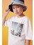 Erkek Çocuk Oversize Geniş Kalıp Bisiklet Yaka Baskılı Kısa Kollu Tişört 10