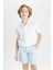 Erkek Çocuk Cepli Basic Düz Gabardin Şort C2955A824SM 9