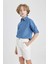Erkek Çocuk Cepli Basic Düz Gabardin Şort C2955A824SM 7
