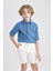 Erkek Çocuk Cepli Basic Düz Gabardin Şort C2955A824SM 8
