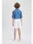 Erkek Çocuk Cepli Basic Düz Gabardin Şort C2955A824SM 10