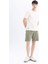Regular Fit Düz Paça Kargo Cepli Basic Düz Şort B8795AX24SM 7