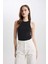 Slim Fit Dar Kesim Halter Yaka Fitilli Kaşkorse Atlet C4078AX24SP 7