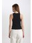 Slim Fit Dar Kesim Halter Yaka Fitilli Kaşkorse Atlet C4078AX24SP 12