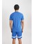 Fit Slim Fit Dar Kesim Bisiklet Yaka Baskılı Kısa Kollu Sporcu Tişört B5019AX24SP 20