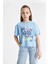 Kız Çocuk SpongeBob Bisiklet Yaka Kısa Kollu Crop Tişört C4679A824SM 16
