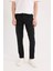 Carlo Skinny Fit Ekstra Dar Kalıp Normal Bel Ekstra Dar Paça Siyah Jean Pantolon S2285AZ24AU 11