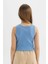 Kız Çocuk Bisiklet Yaka Basic Düz Atlet C2214A824SM 18