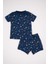 Kız Bebek Penye Pijama Takımı Yıldız Desenli Karanlıkta Parlayan Kısa Kollu Üst Şort C3483A524HS 7