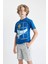 Erkek Çocuk Bisiklet Yaka Baskılı Kısa Kollu Tişört C3306A824SM 10