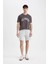 Slim Fit Dar Kesim Dar Paça Basic Düz Şort B8674AX24SM 7