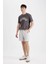 Slim Fit Dar Kesim Dar Paça Basic Düz Şort B8674AX24SM 8