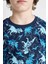 Erkek Çocuk Pijama Takımı Dinazor Baskılı Kısa Kollu Üst Şort C5498A824SM 10