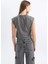 Coool Loose Fit Yıkamalı Soluk Efektli Atlet C5016AX24SM 12