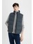 Su İtici Slim Fit Şişme Yelek Dar Kesim Dik Yaka Fermuarlı Cepli C5630AX24WN 8