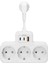 Beyaz Akıllı Priz Termal Korumalı 3 Prizli Çoklu Akım Prizi | 2 Usb-A + 1 USB - Korumalı Priz 6