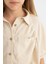 Kız Çocuk Cropped Fit Pamuklu Kısa Kollu Gömlek C4272A824SM 12