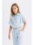 Kız Çocuk Cropped Fit Pamuklu Kısa Kollu Gömlek C4272A824SM 13