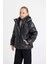 Kız Çocuk Su Geçirmez Kapüşonlu Fermuar Çıtçıtlı Şişme Mont C5496A824AU 16