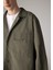%100 Pamuk Oversize Geniş Kalıp Polo Yaka Twill Uzun Kollu Gömlek Ceket C2896AX24SP 14
