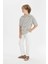 Erkek Çocuk Standart Paça Keten Görünümlü Pantolon C2981A824SM 12