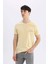 %100 Pamuk Slim Fit Dar Kesim Bisiklet Yaka Baskılı Kısa Kollu Tişört C3945AX24SM 8