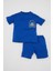 Erkek Bebek 2'li Takım Bisiklet Yaka Baskılı Penye Kısa Kollu Tişört Şort 6