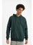 Regular Fit Kapüşonlu Kanguru Cepli İçi Yumuşak Tüylü Basic Düz Sweatshirt X8283AZ24AU 8