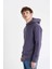 Regular Fit Kapüşonlu Baskılı Sweatshirt C6131AX24AU 8
