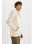 Regular Fit Kapüşonlu İçi Yumuşak Tüylü Cepli Basic Düz Fermuarlı Sweatshirt X8331AZ24AU 9