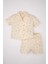 Erkek Bebek 2'li Takım Müslin Desenli Kısa Kollu Gömlek Şort C5251A524SM 6