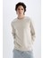 Boxy Fit Bisiklet Yaka Baskılı Sweatshirt 10