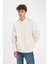 Oversize Geniş Kalıp Kapüşonlu Kanguru Cepli Basic Düz Sweatshirt A4331AX24AU 9