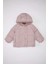 Kız Bebek Rüzgar Geçirmez Su İtici Kapüşonlu Suni Kürk Çıtçıtlı Fermuarlı Astarlı Şişme Mont C3502A524AU 16