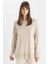 Regular Fit Bisiklet Yaka Yırtmaçlı Basic Düz Triko Kazak Tunik C5165AX24AU 7