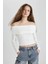 Fitted Omuzu Açık Uzun Kollu Bluz C5520AX24SM 7