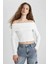 Fitted Omuzu Açık Uzun Kollu Bluz C5520AX24SM 9