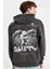 Boxy Fit Kapüşonlu Sırt Baskılı Sweatshirt C6147AX24AU 7