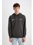 Boxy Fit Kapüşonlu Sırt Baskılı Sweatshirt C6147AX24AU 8