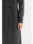 Regular Fit Yarım Balıkçı Yaka Basic Düz Yırtmaçlı Uzun Kollu Maxi Triko Elbise A9807AX24WN 9